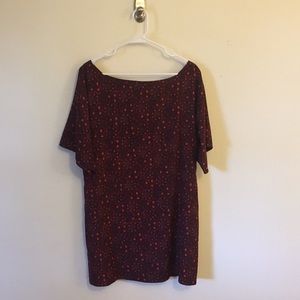 Alice & Olivia burgundy patterned shift dress